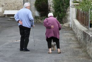 elderly man and women suffering frailty