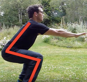 Squat exercice de prévention des blessures de ski